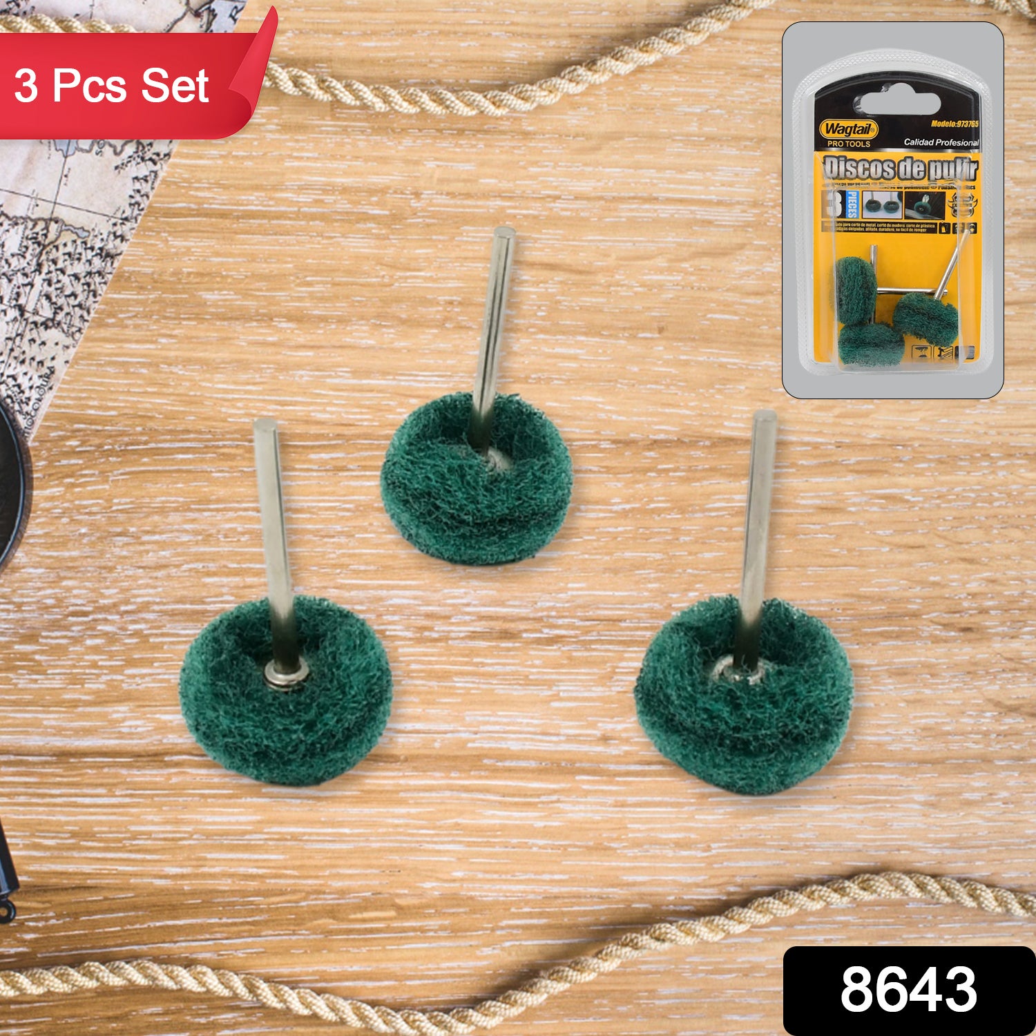 Abrasive Buffing Polishing Wheel Set (3 Pcs) Abrasive Buffing Polishing Wheel Set (3 Pcs)